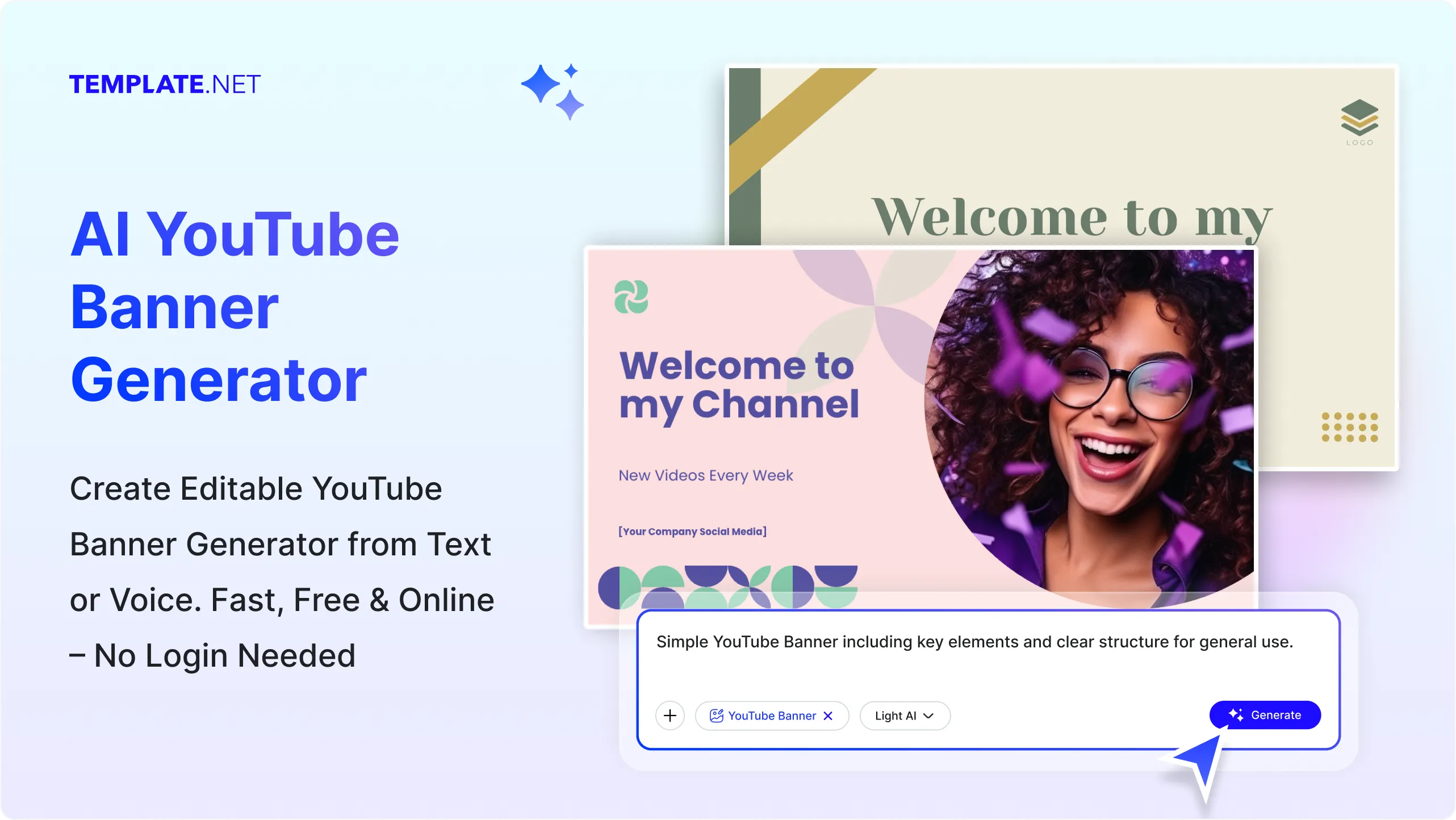 Free AI YouTube Banner Generator, Free YouTube Banner Maker [ No Signup ]